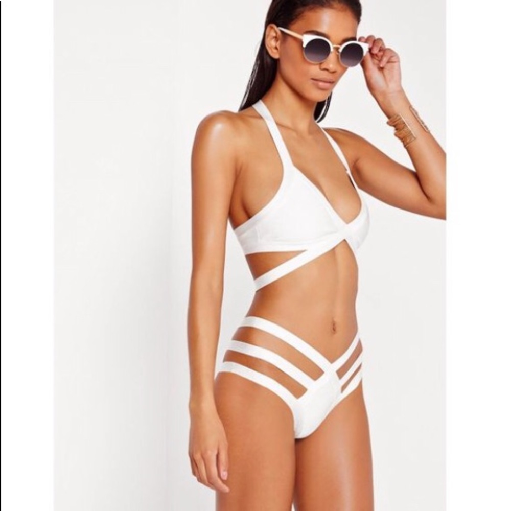 Missguided White Bandage Bikini
